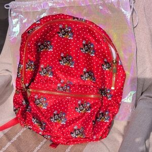 Disney Red Backpack with Character Print
